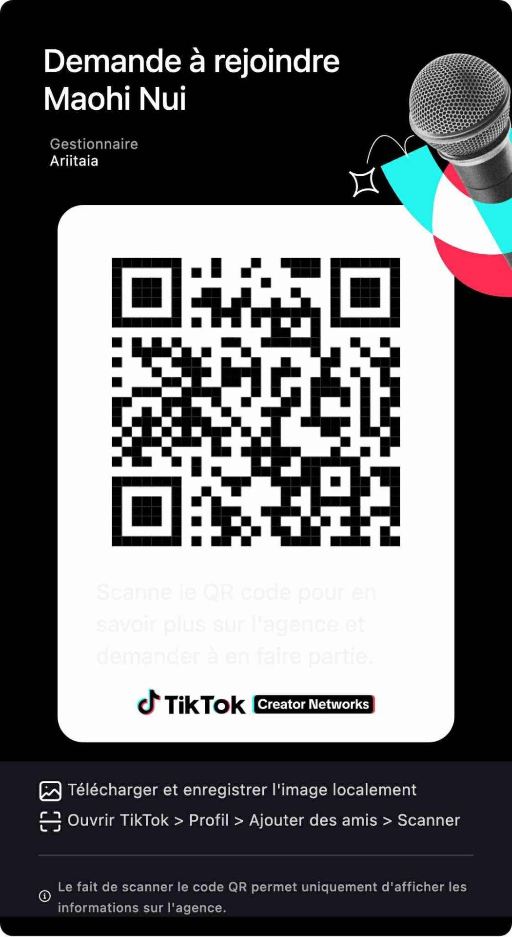QR Code pour rejoindre Maohi Nui